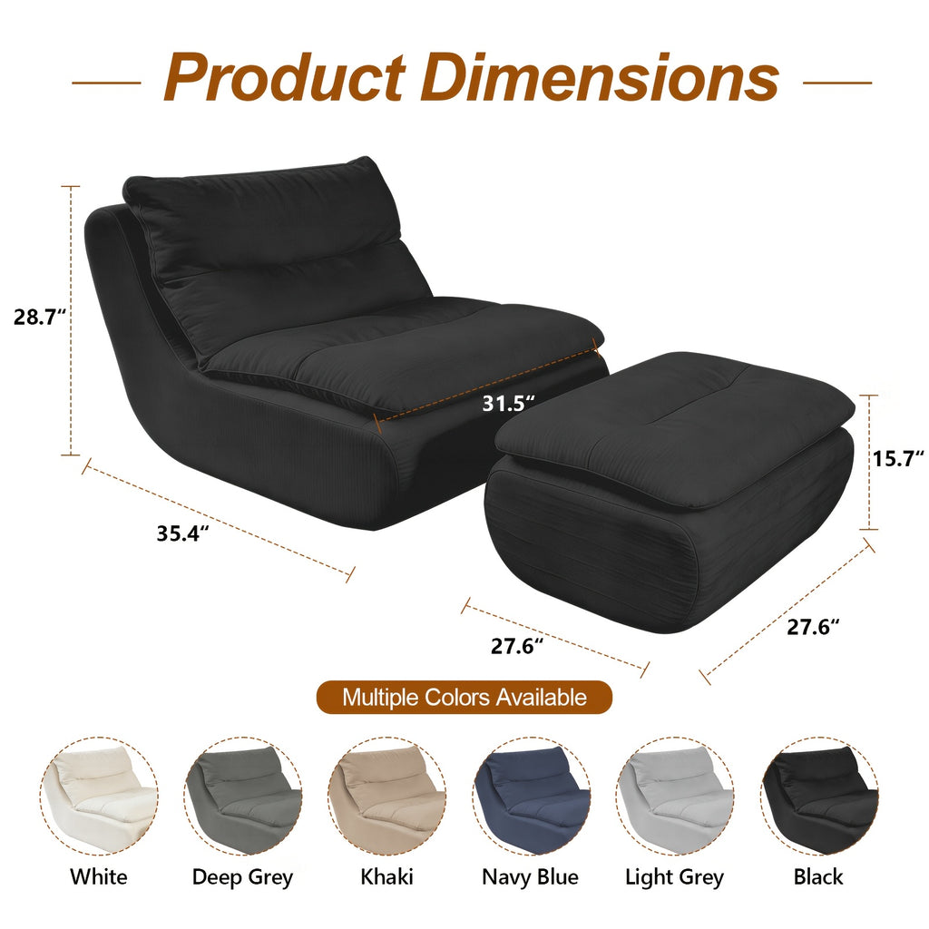 bean bag chair   large   memory foam floor sofa - Temu