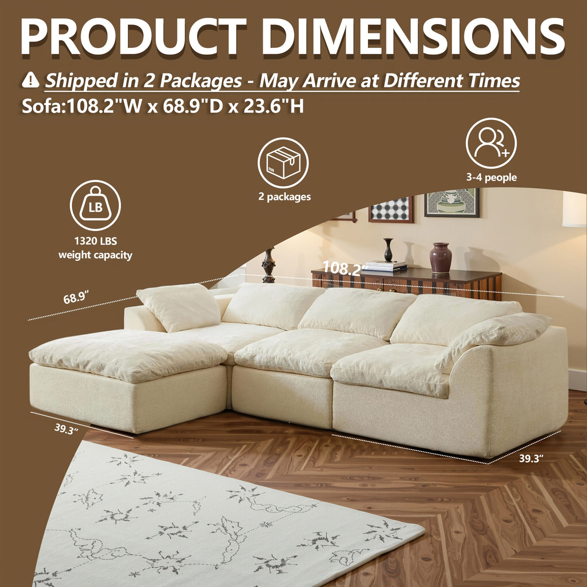 cloud couches living room boneless couch l shape comfy sofa - Temu