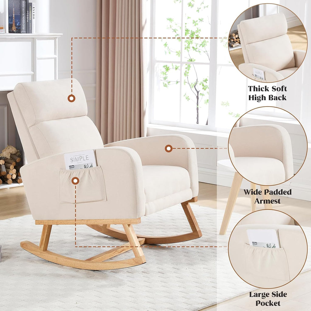 solid wood swivel rocker recliner slow rock mechanism - Temu