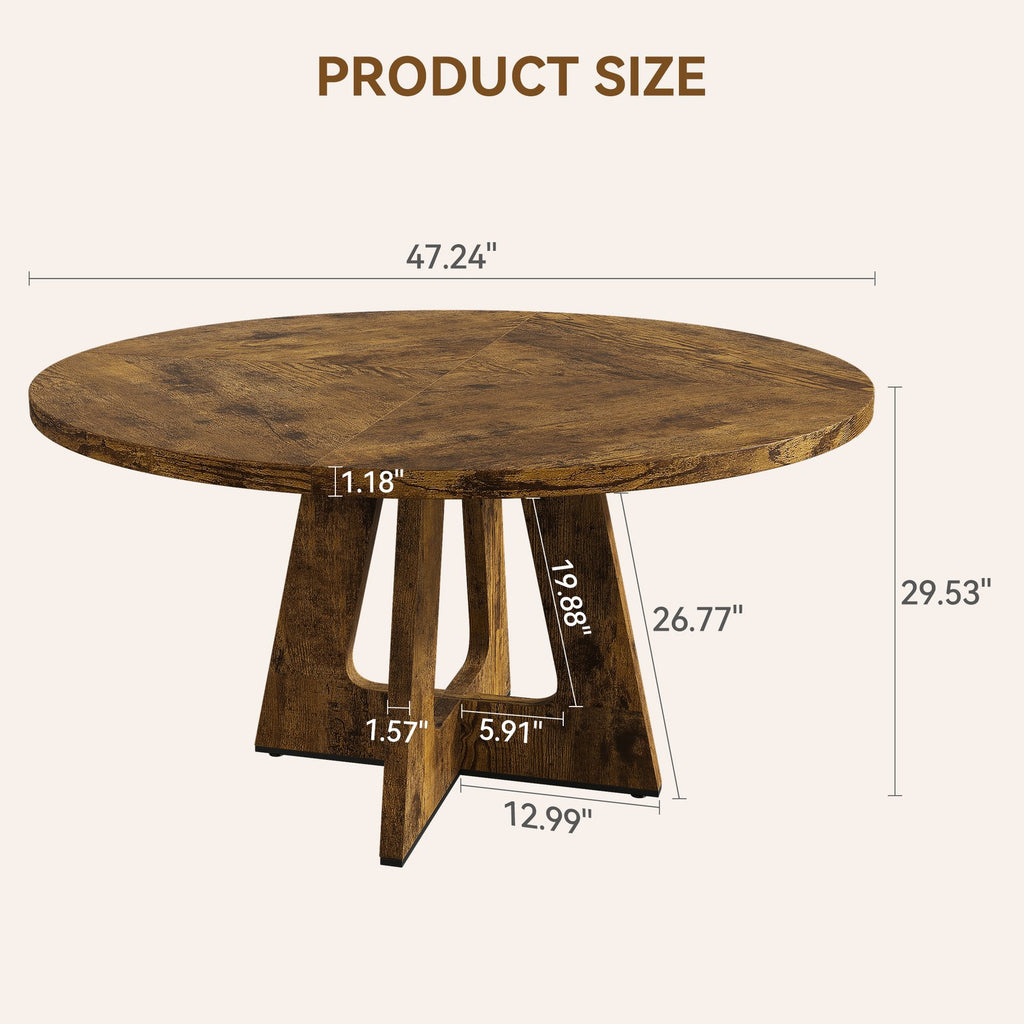 new dining   inch round dining table 4 6 farmhouse - Temu