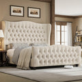 full queen king 54 3 tall bed frame wingback headboard - Temu