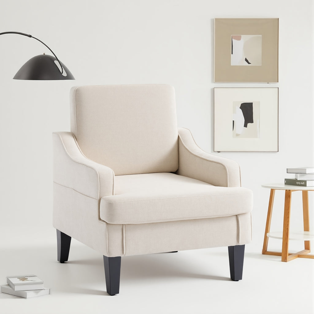 century modern armchair plush padded accent chair   - Temu