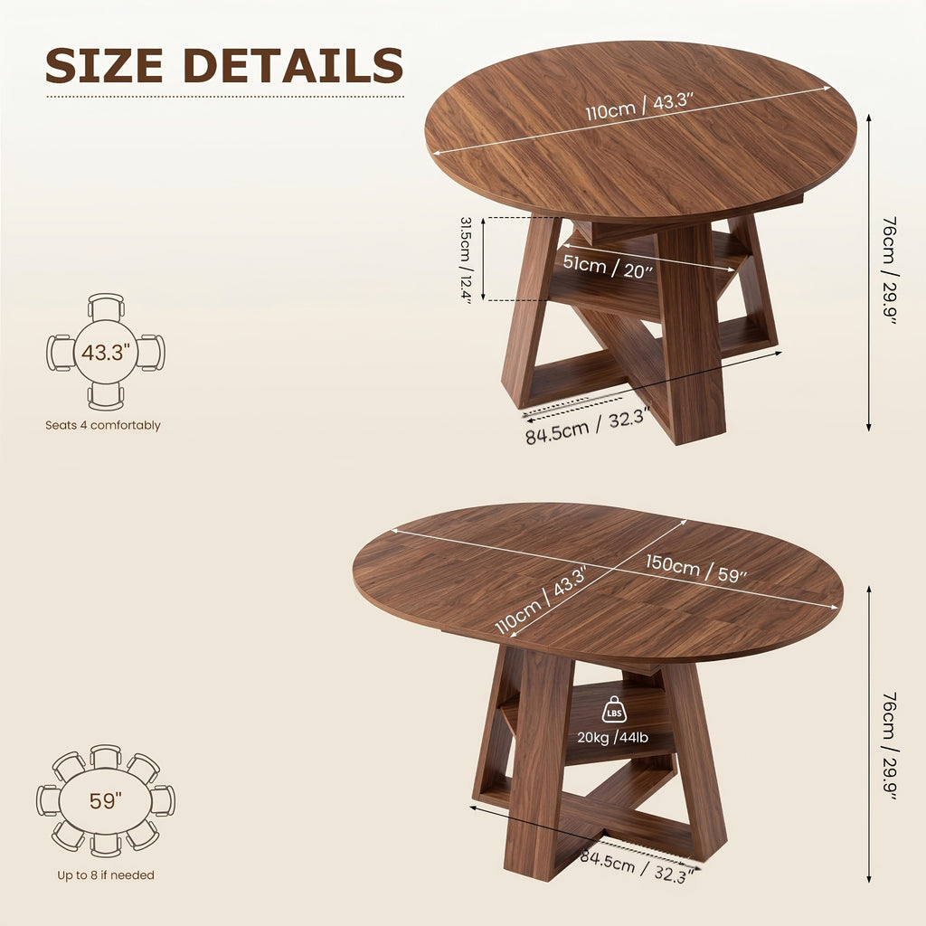 5m extendable dining table drop leaf kitchen table - Temu