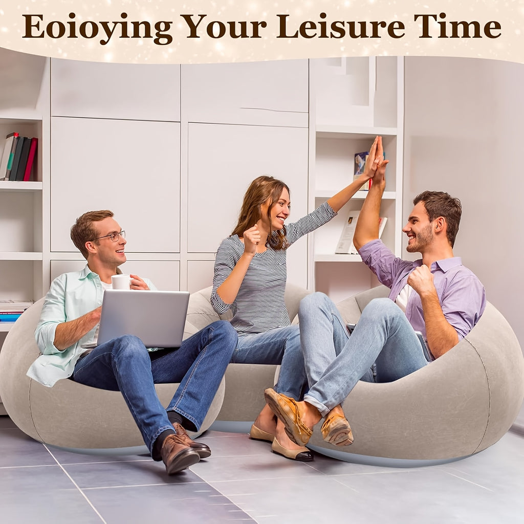 1pc soybean bag chair inflatable sofa chair soft comfortable - Temu