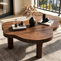 cloud shaped irregular wooden coffee table indoor thickened - Temu