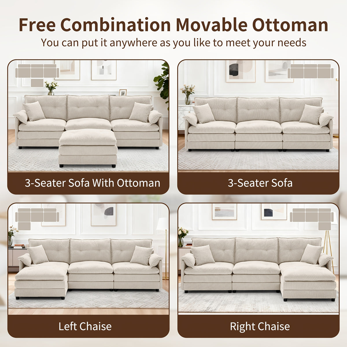 100 inch modern l shaped modular sectional sofa bed movable - Temu