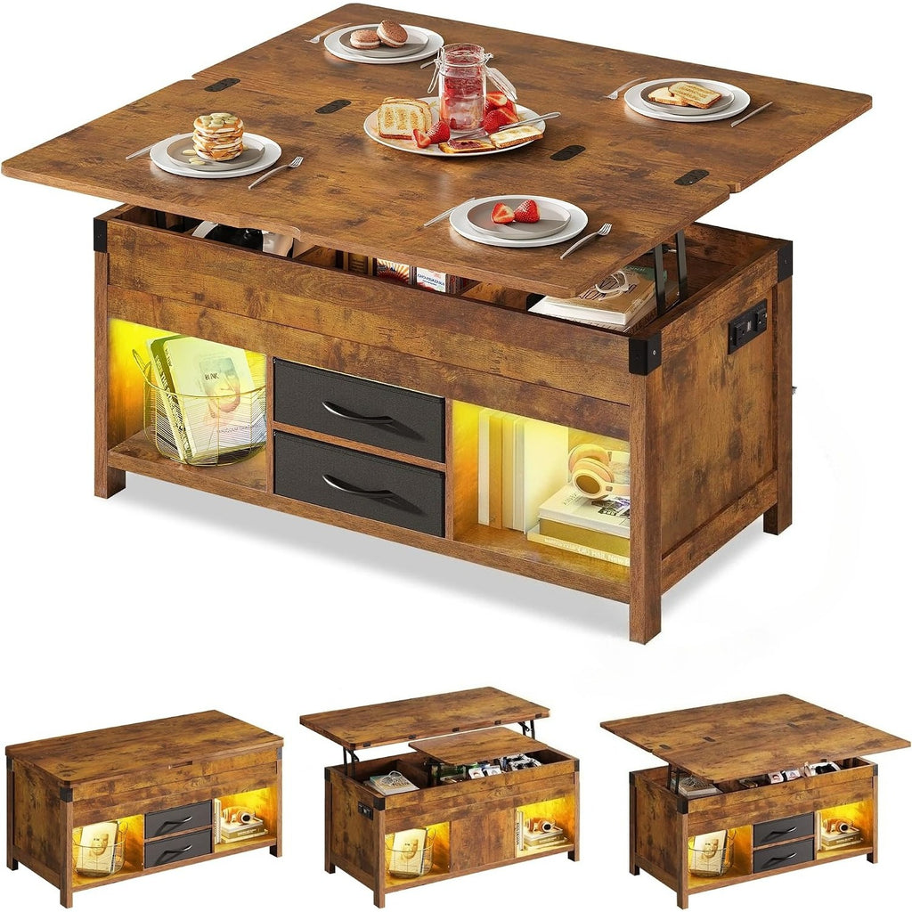 40 lift top coffee table 4in 1 coffee tables storage 2 - Temu