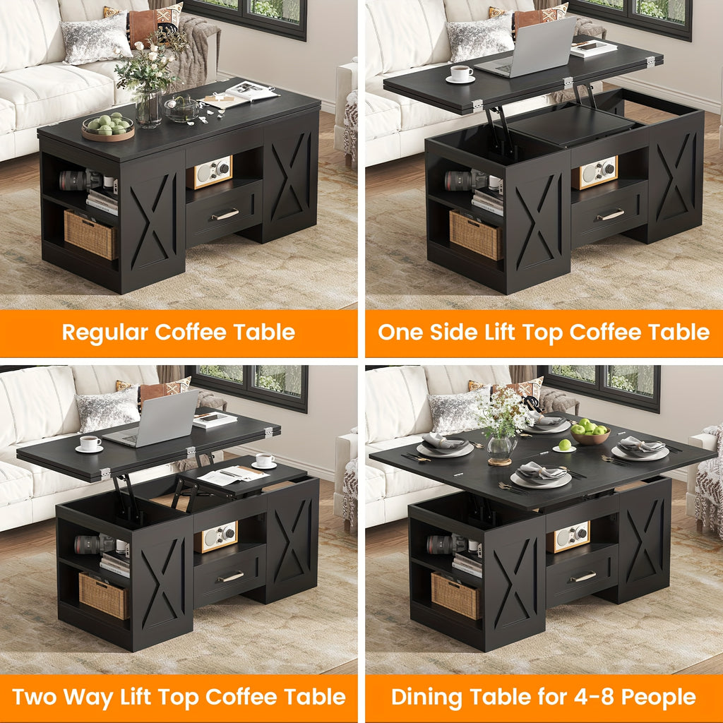 lift top coffee table 39 37inch large wooden farmhouse - Temu