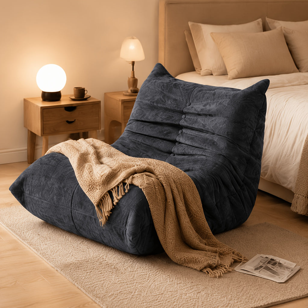 oversized bean bag chair   premium fabric foam filled - Temu