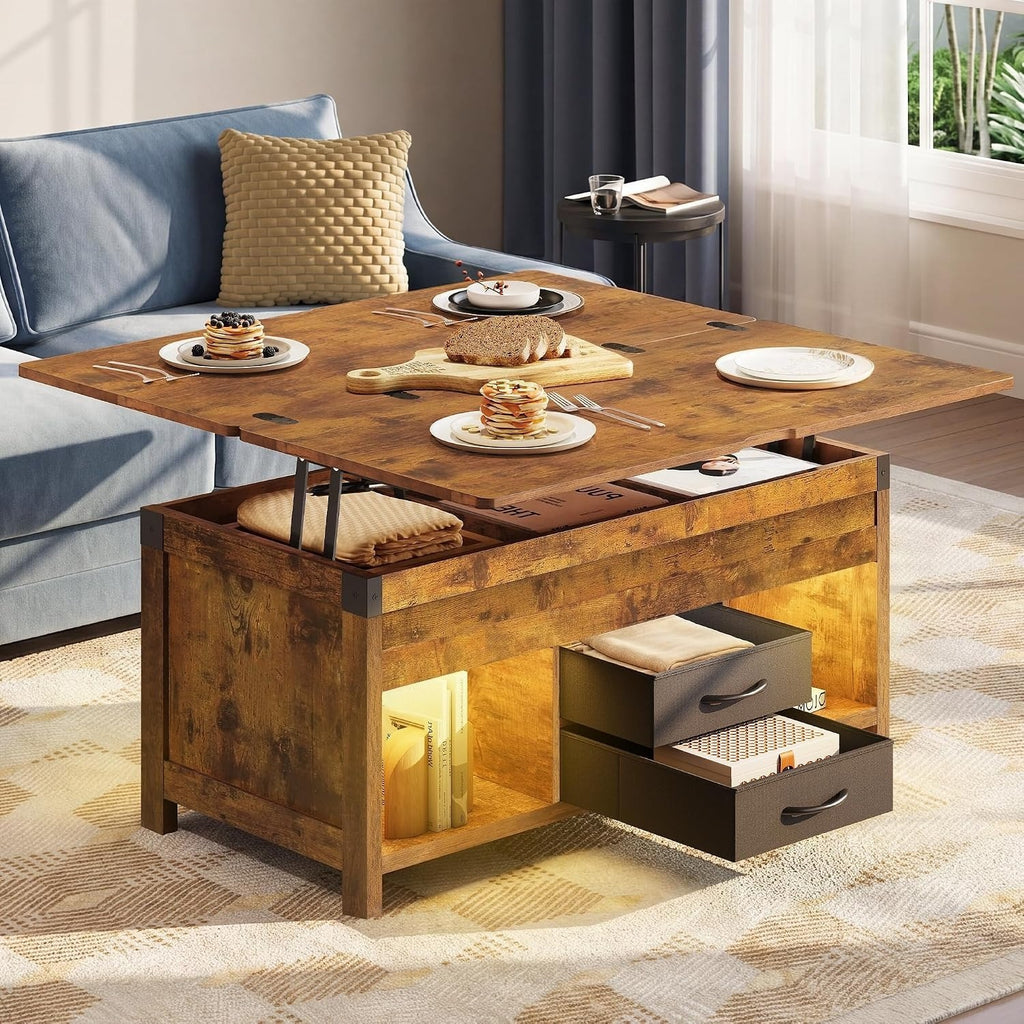 40 lift top coffee table 4in 1 coffee tables storage 2 - Temu