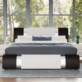 bed frame modern iron pieces decor faux leather - Temu