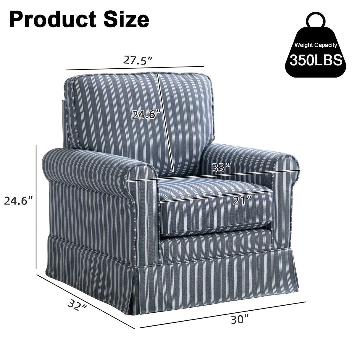 30 wide bohemian swivel accent chair blend vertical stripe - Temu