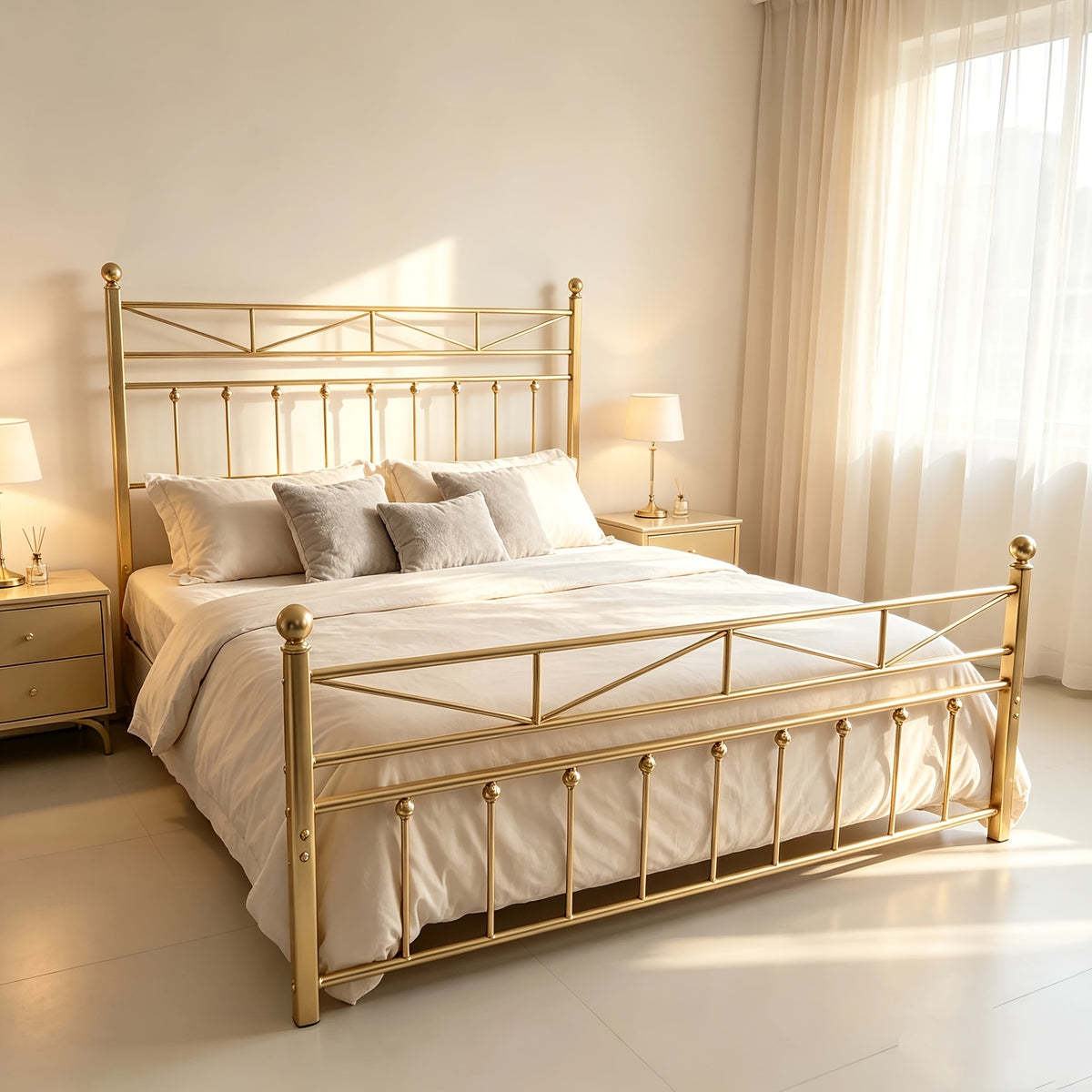 metal platform bed frame 54 tall rgb led decor - Temu