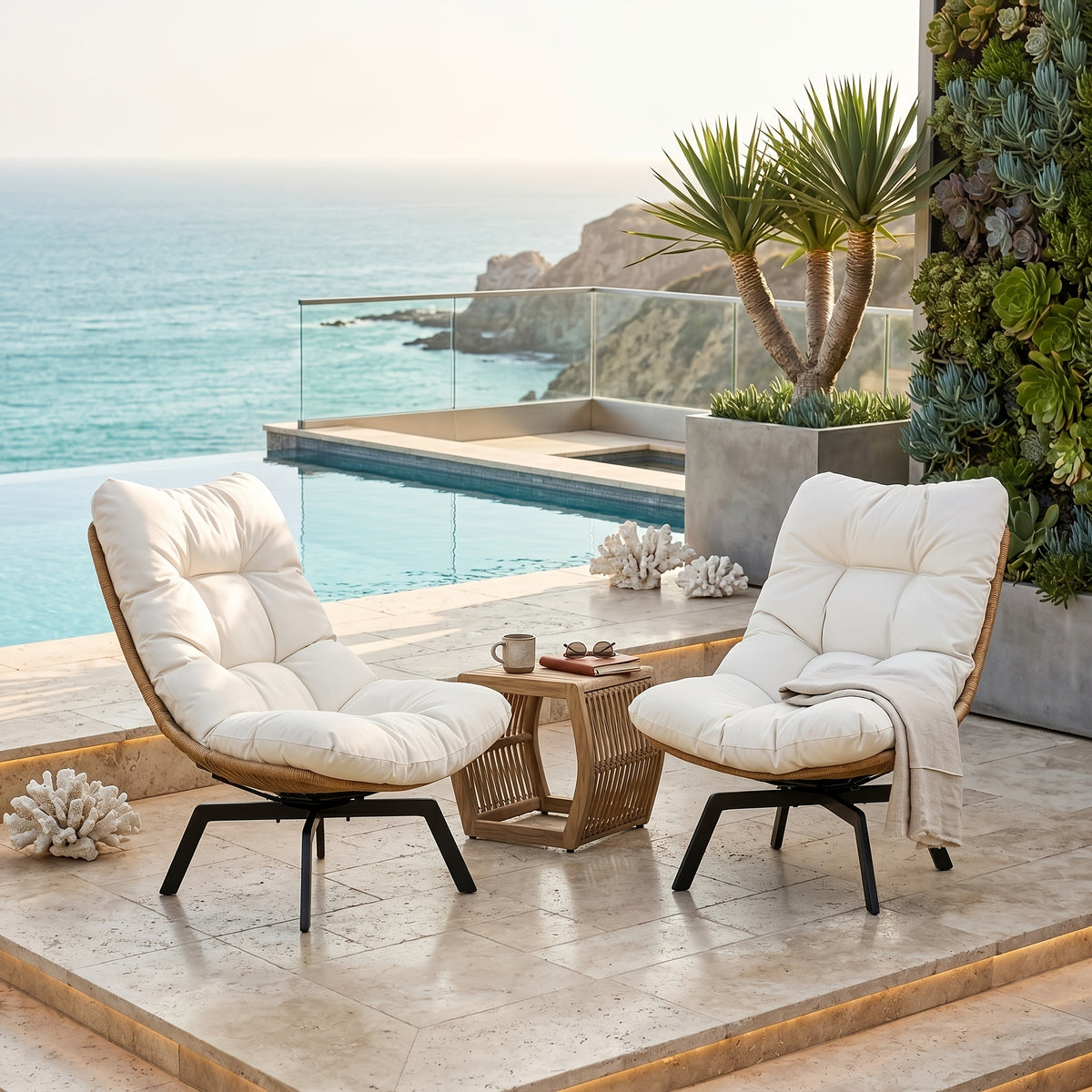 outdoor pe rattan swivel chair 360 degree wicker swivel - Temu