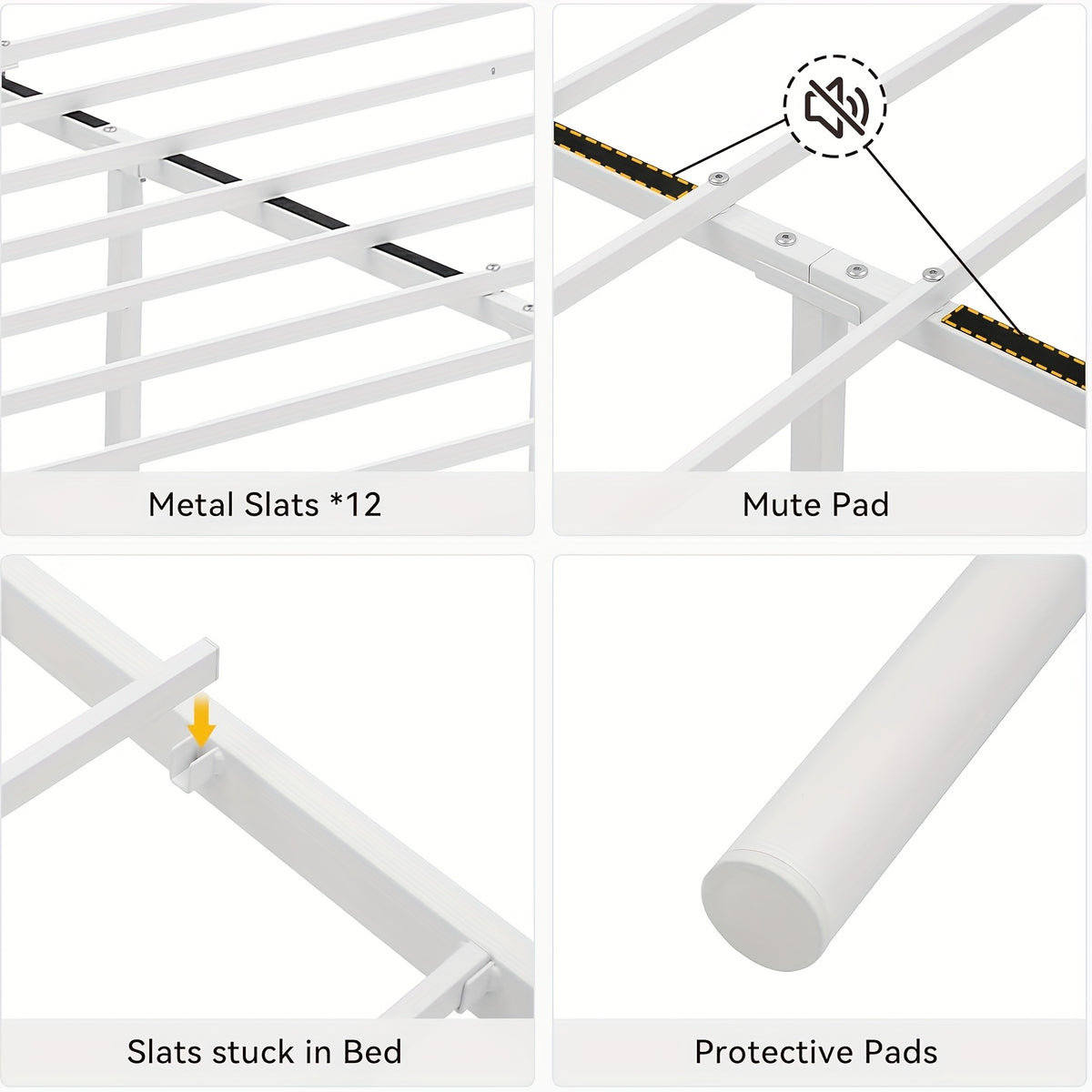 bed frame platform headboard footboard bed frame mattress - Temu
