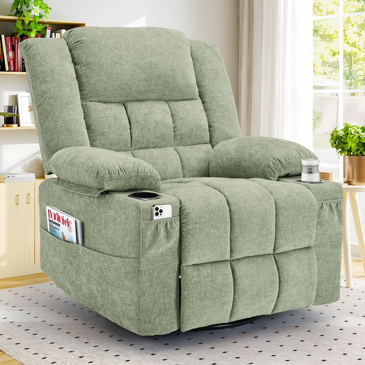 swivel recliner living room single lounge chair medium sized - Temu