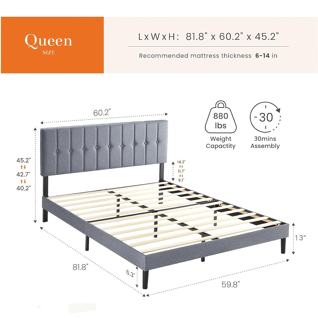 bed frame headboard platform bed frame king size bed frame - Temu