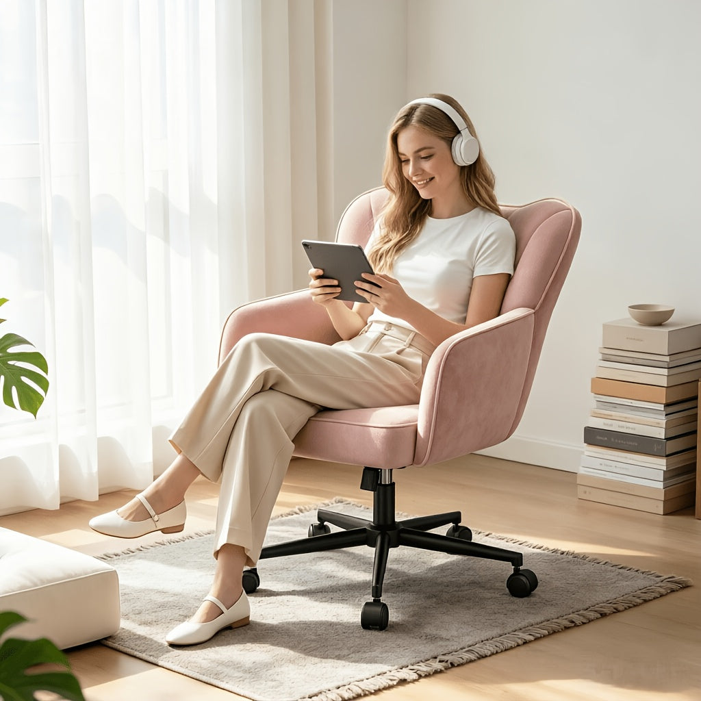 comfortable velvet accent chair living room adjustable - Temu