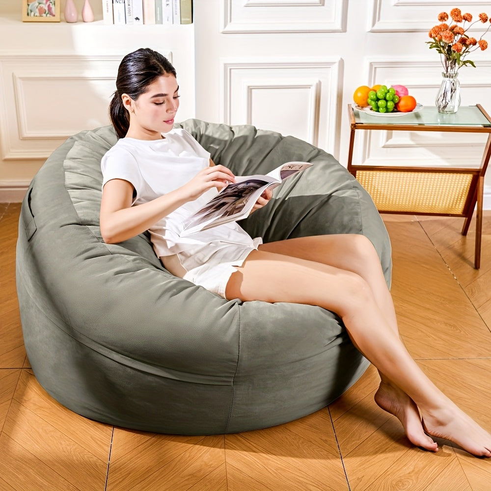 round bean bag chair large size 44 bean bag sofa soft - Temu