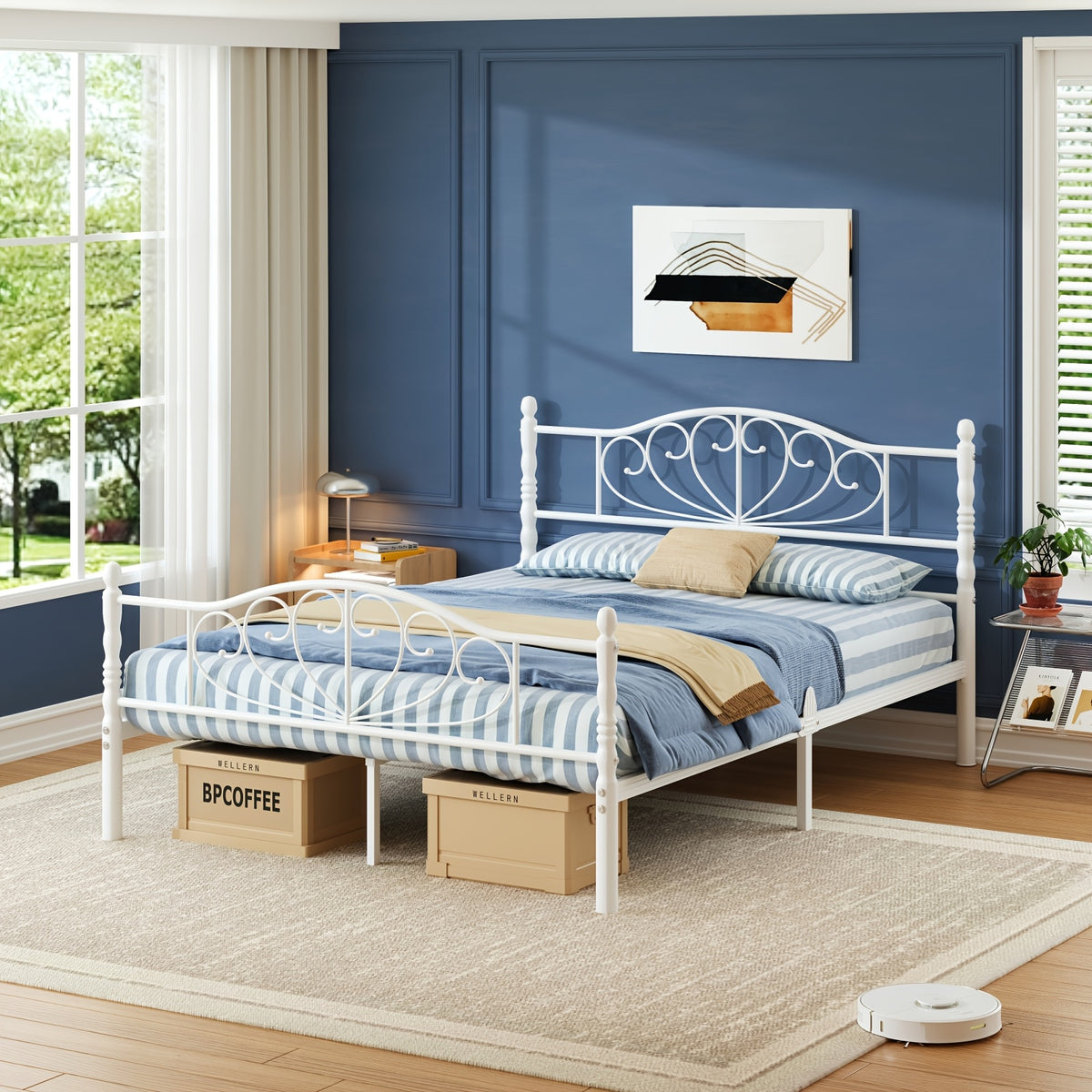 12 inch platform bed frame victorian style headboard - Temu