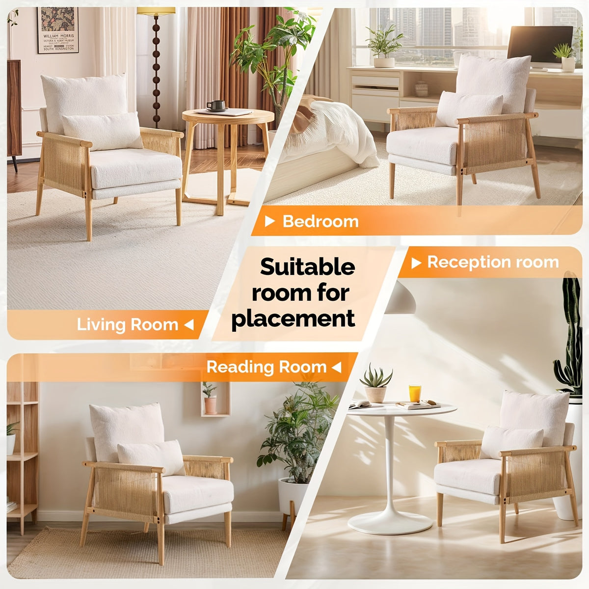 century modern accent chair solid wooden armrests - Temu