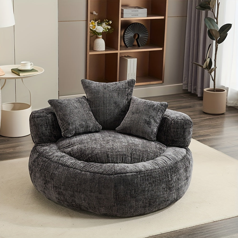 oversized 41 high back bean bag chair plush floor lounger - Temu