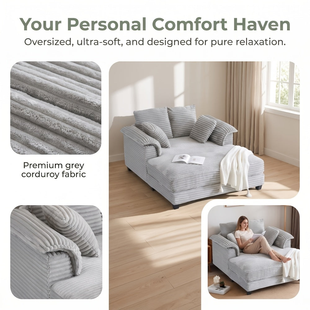 56 oversized corduroy sofa bed recliner sleeper - Temu
