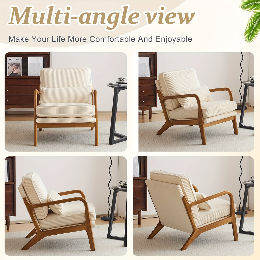 corduroy accent chair   century - Temu