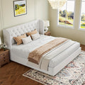 upholstered bed frame a full queen king size featuring a - Temu