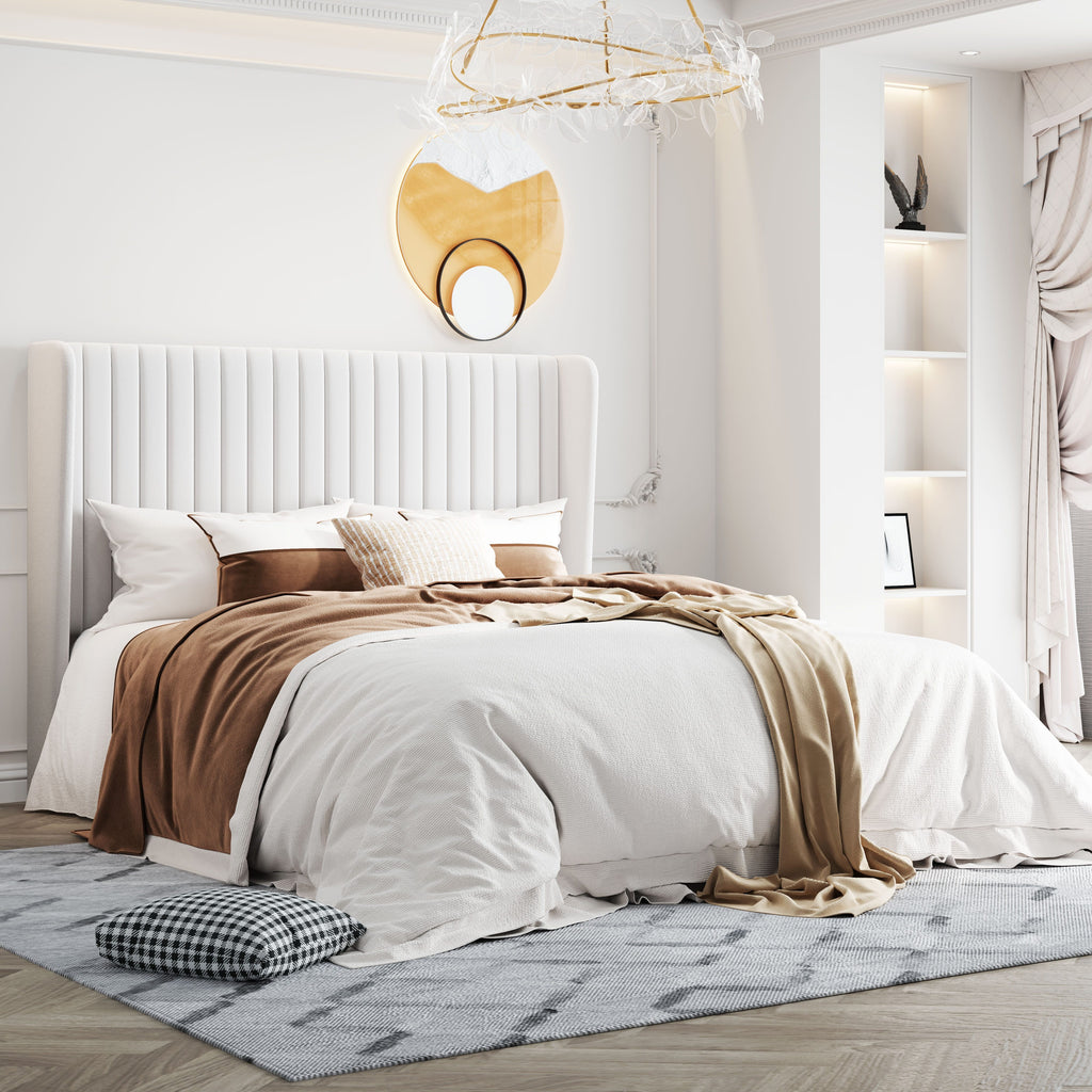 full queen king size velvet upholstered bed frame - Temu