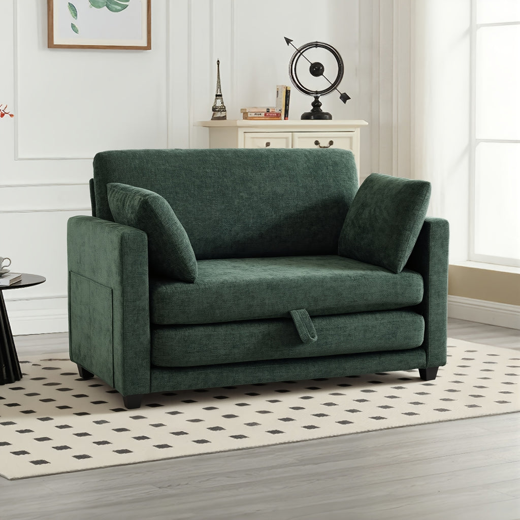 2 in 1 chenille upholstered pull sleeper chair foldable - Temu