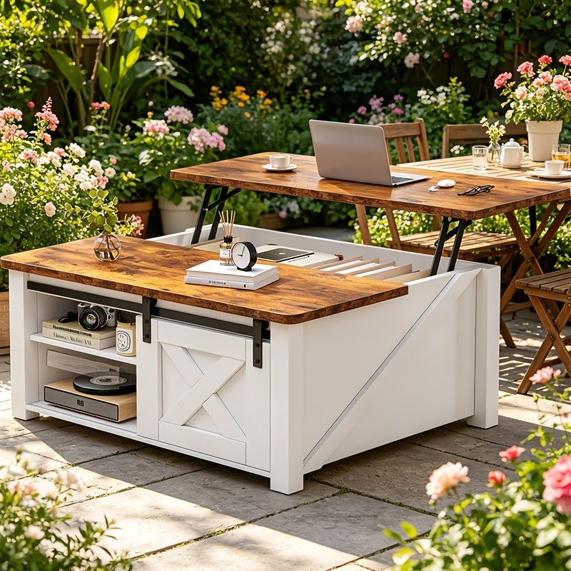 courtyard coffee table lift top coffee table hidden storage - Temu