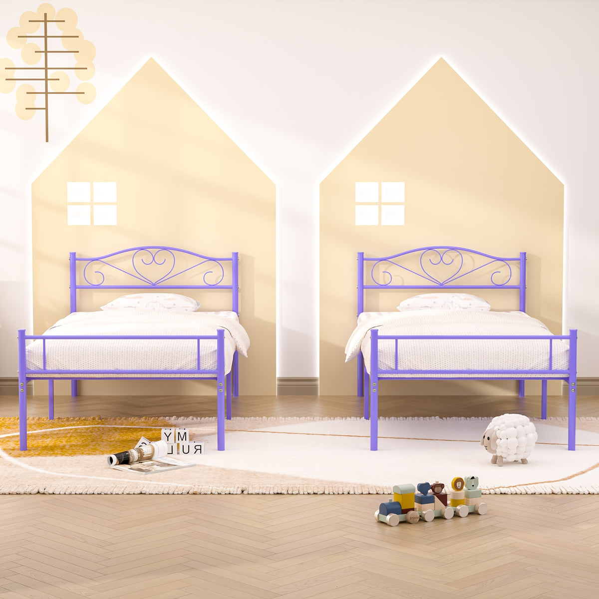 1pc   twin size metal platform bed frame classic - Temu