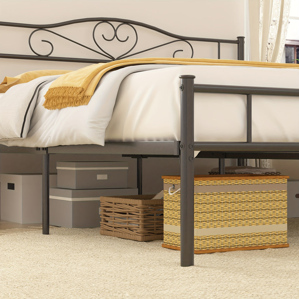 metal bed frame head   boards steel slats mattress - Temu