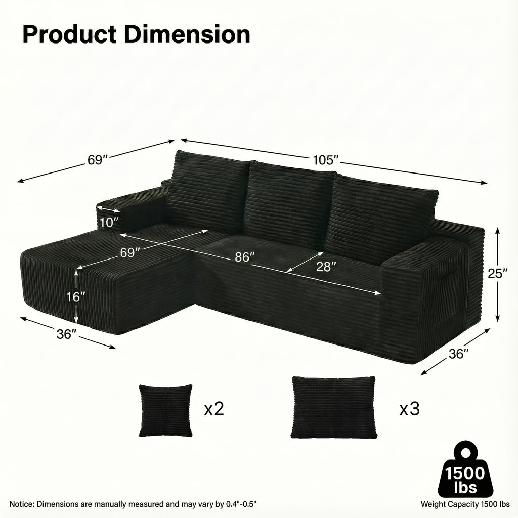 boneless couch living room modular sectional sofa plush - Temu