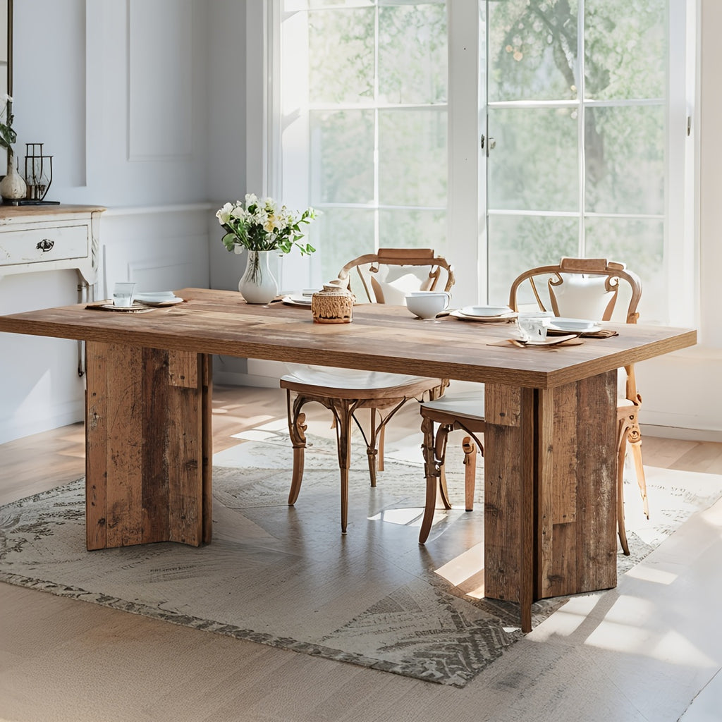 63 inch farmhouse dining table 4 6 people large rectangular - Temu