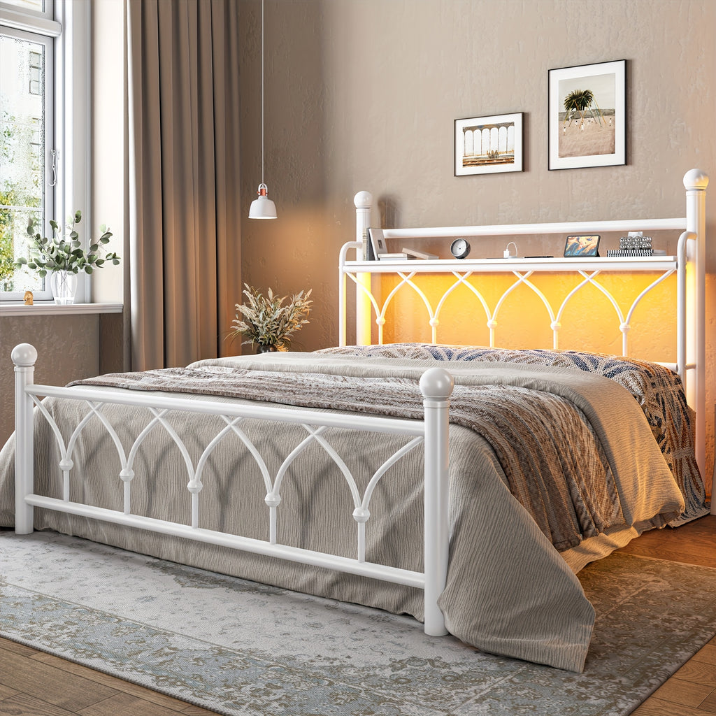 twin full queen bed frame headboard metal twin full queen - Temu