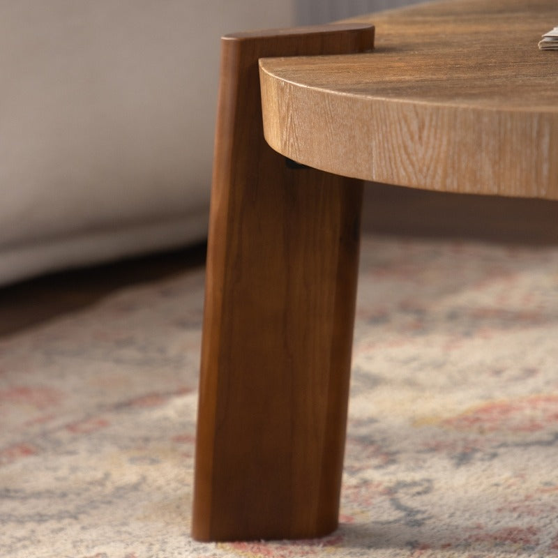 36 61 round herringbone coffee table solid wood rustic - Temu