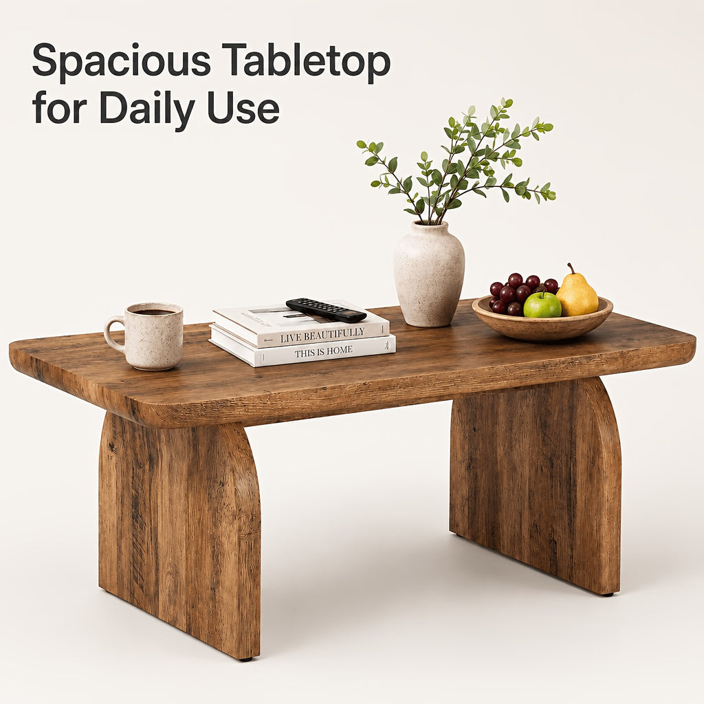 rustic wood   table rectangular living room - Temu