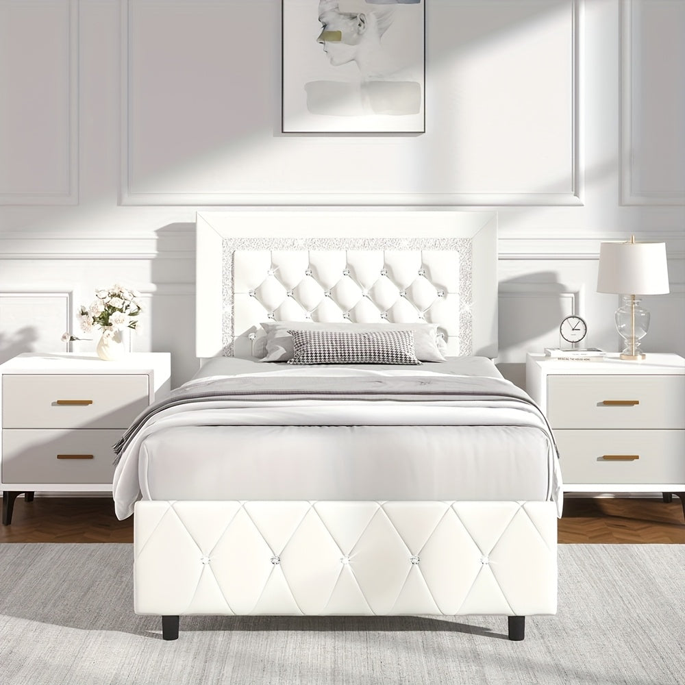 halloween twin full queen king upholstered bed frame diamond - Temu