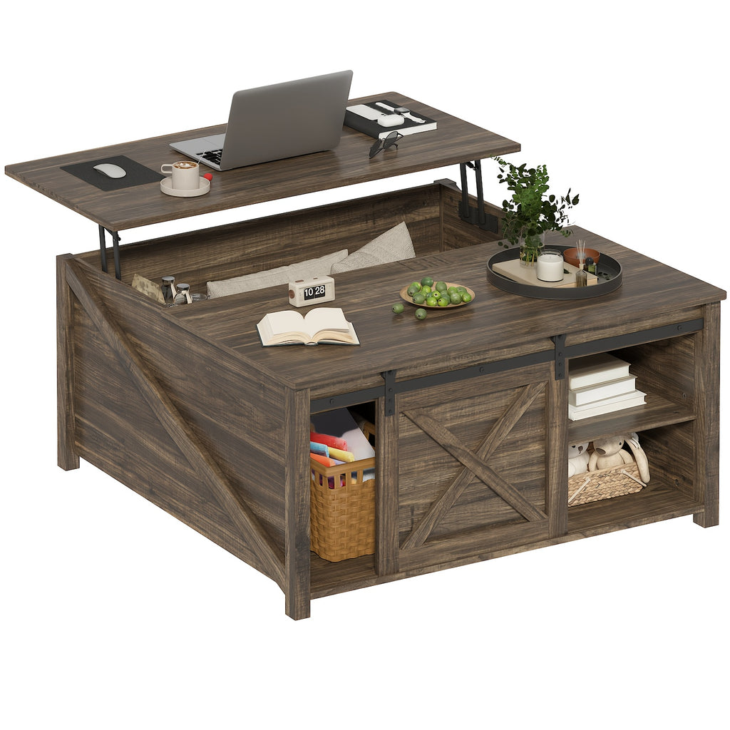lift top coffee table storage square wood coffee tables - Temu