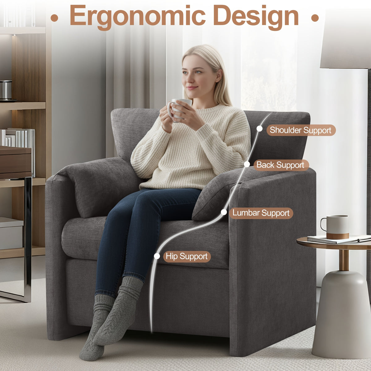 oversized accent chair living room 32 68 large modern - Temu