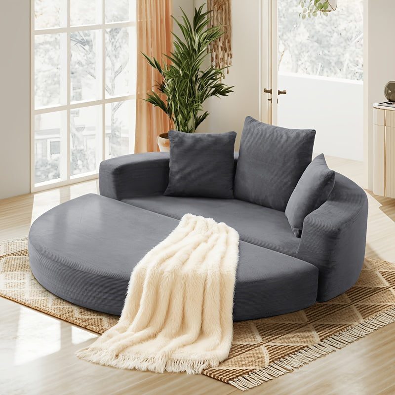 convertible sofa bed round folding   upholstered sofa - Temu