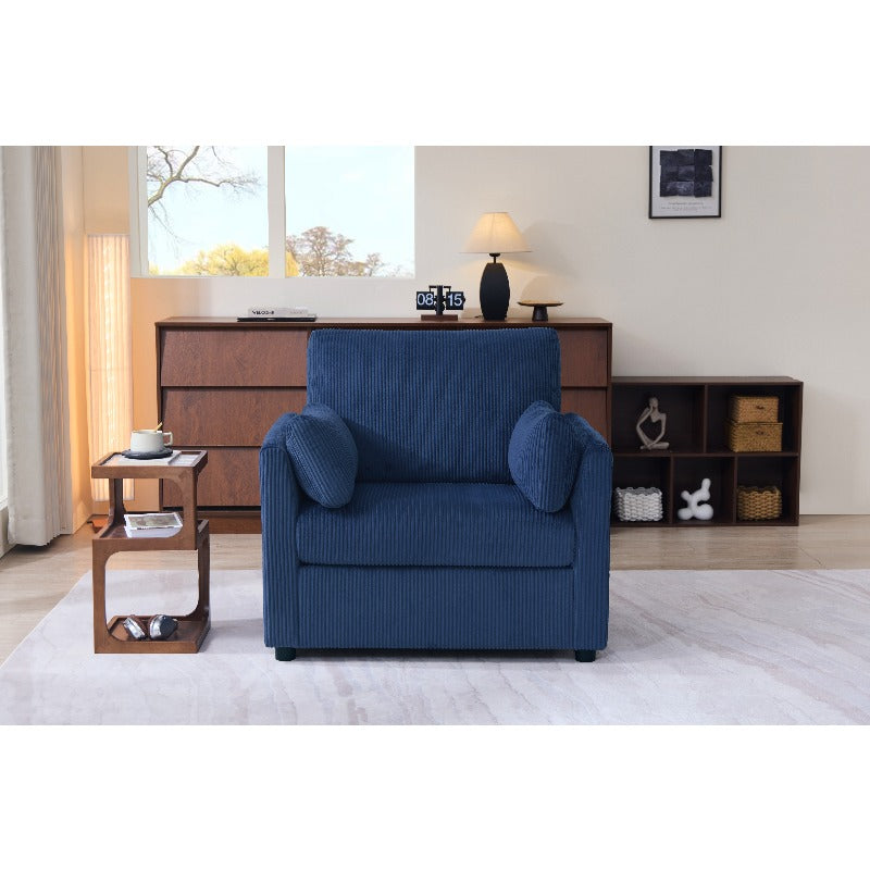 37 75 corduroy accent chair side storage pockets modern - Temu