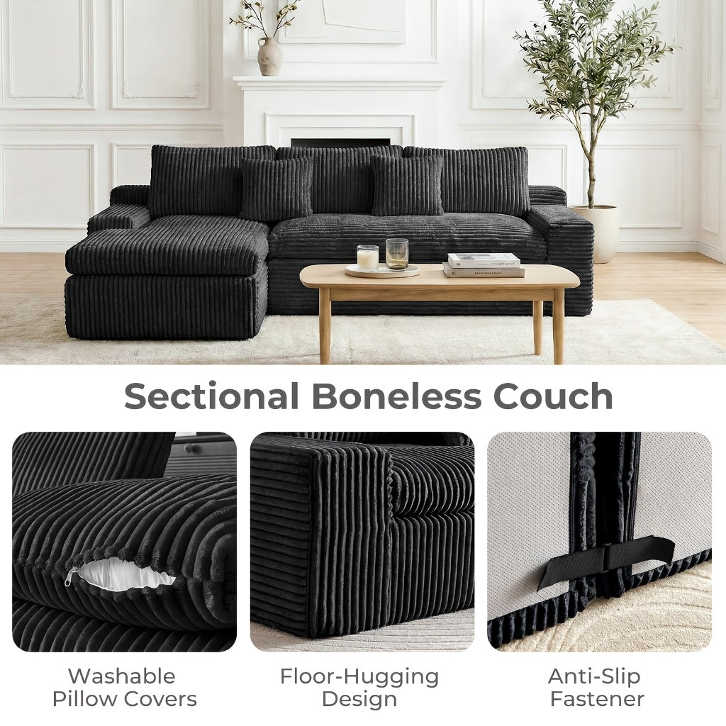 u shaped boneless sectional couches living room modern - Temu