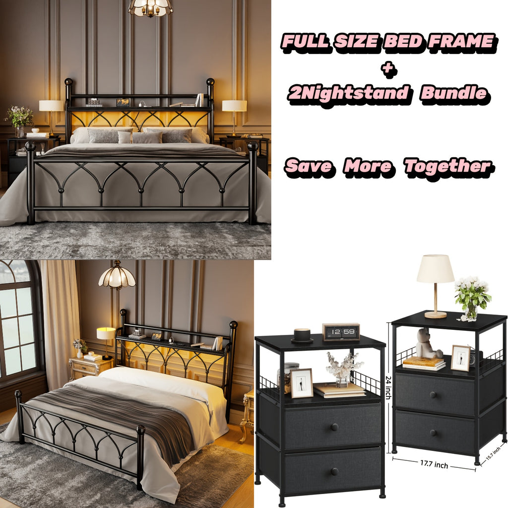 metal bed frame tall storage headboard   - Temu
