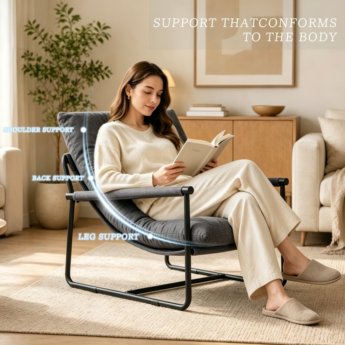 modern accent chair   room chair metal frame - Temu