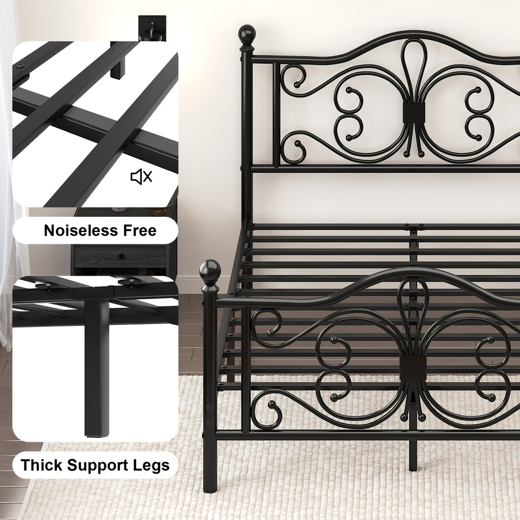 bed frame bed storage metal platform bed vintage   - Temu