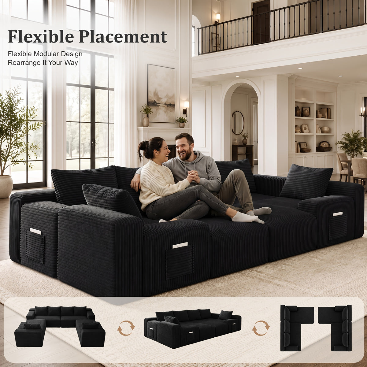 121 u shaped modular sectional sofa suitable holiday - Temu