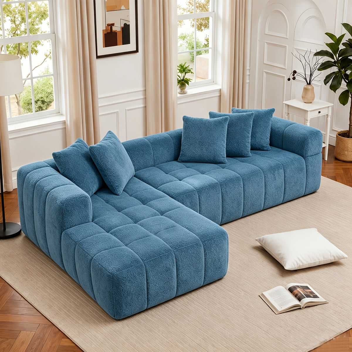 107 9 oversized modular sectional sofa deep seat l shaped - Temu